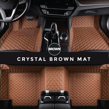 Brown Crystal Elite Luxury Hybrid Car Mats