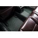 Black and Green Stitching Luxury Leather Diamond Car Mats Factory