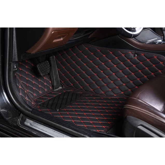 Toyota FJ Crusier Luxury Leather Diamond Stitching Car Mats Factory