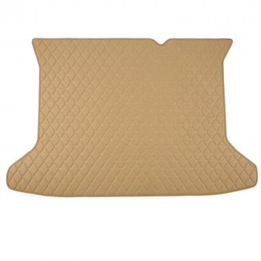 Beige Luxury Leather Diamond Trunk Base Mats