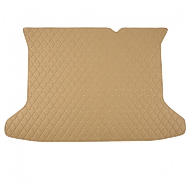 Beige Luxury Leather Diamond Trunk Base Mats Factory