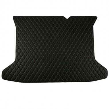 Black and Green Stitching Luxury Leather Diamond Trunk Base Mats