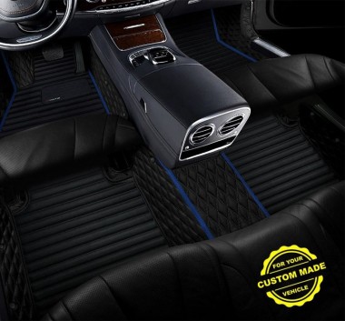 Dark Blue Hybrid Line Series Premium Car Mats