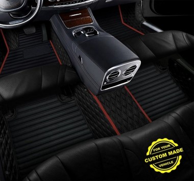 Maroon Hybrid Line Series Premium Car Mats