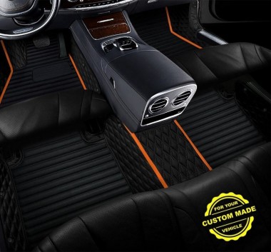 Orange Hybrid Line Series Premium Car Mats