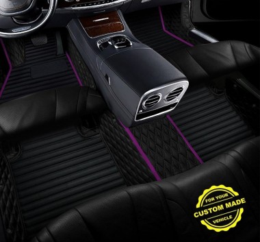 Purple Hybrid Line Series Premium Car Mats