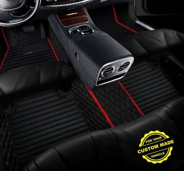 Red Hybrid Line Series Premium Car Mats