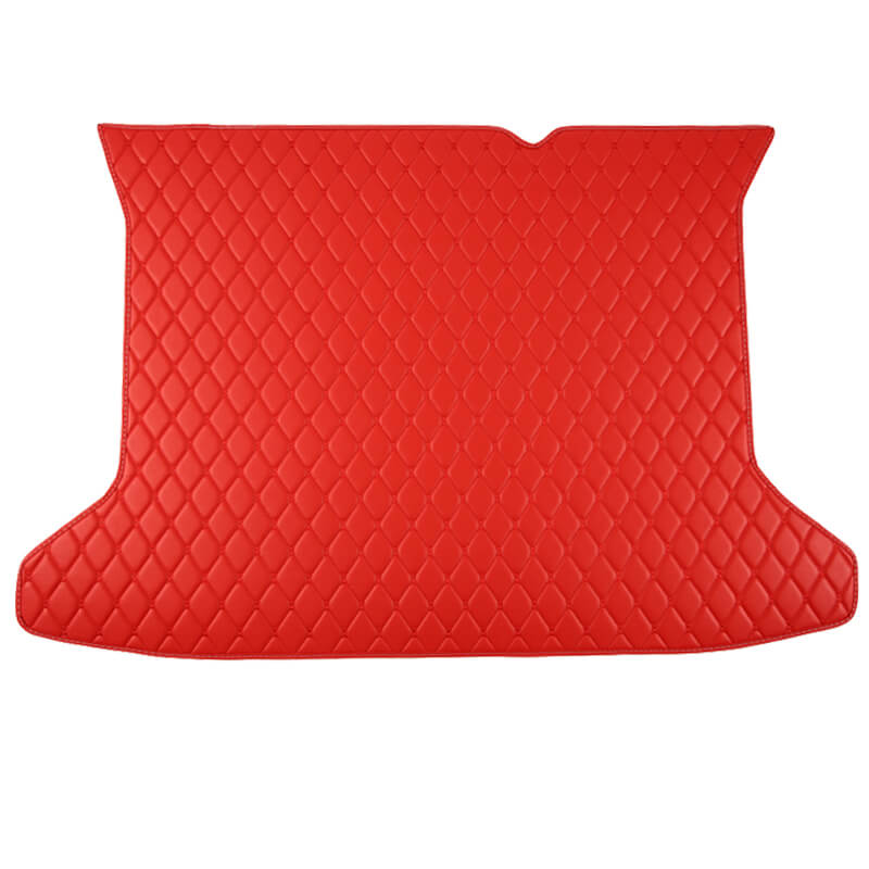 Red Luxury Leather Diamond Trunk Base Mats Factory Outlet