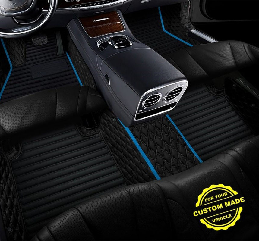 Light Blue Hybrid Line Series Premium Car Mats Factory Outlet